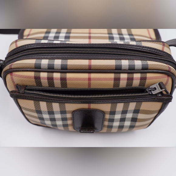 (MT56) Vintage Burberry Brown Nova Check Crossbody Bag  With Matching Wallet - Picture 6 of 16